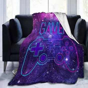 Game Console Pattern Print Flannel Blanket 80-100