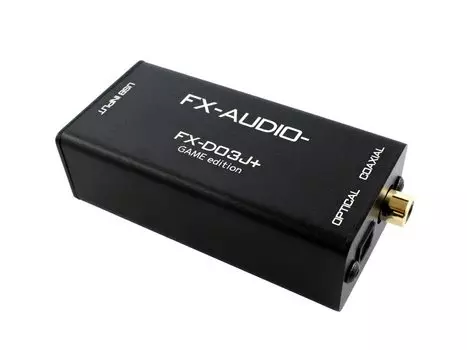 GAME edition Совместимо с игровыми консолями USB DDC Добавляет цифровой выход через USB-подключение Совместимо с 24-битным 192 кГц Оптический коаксиальный FX-AUDIO-