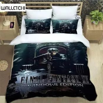 Game FINAL FANTASY Print Bedding Sets exquisite bed supplies set duvet cover bed comforter set bedding set luxury birthday gift EU Single 135x200cm