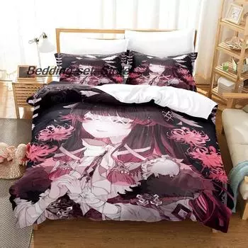 Game Genshin Impact Columbina Постельное белье Single Twin Full Queen King Size Bed Set Aldult Kid Bedroom Duvetcover Sets Anime Bed 70x133cm 2pcs