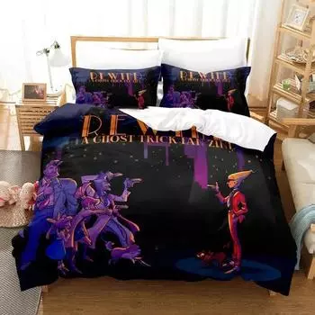 Game Ghost Trick Phantom Detective Bedding Set Duvet Cover Bed Set Quilt Cover Pillowcase Comforter king Queen Size Boys Adult EU Single 135x200cm