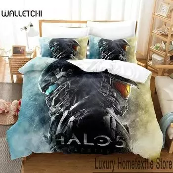 Game Halo 5 Guardians Bedding Set Boys Girls Twin Queen King Size Duvet Cover Pillowcase Bed boys Adult Home Textileextile EU Single 135x200cm
