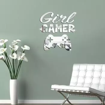 Game handle three-dimensional decorative mirror acrylic wall sticker room bedroom background wall self-adhesive arrangement