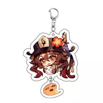 Game Keychains Acrylic Figure School Bag Keychian Holder Key Ring For Children Girl Men Accessories 55mm