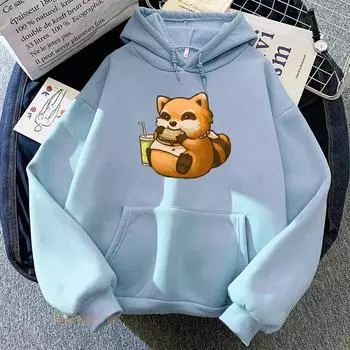 Game Project Zomboid Spiffo Raccoon Hoodies Cartoon Graphic Printing Толстовки Casual Women/Men Winter Pullovers Long Sleeve S