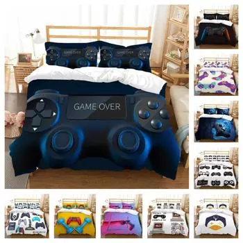 Gamer 3D пододеяльник, одеяло, комплект постельного белья, домашний декор, спальня, мягкий интересный пододеяльник из микрофибры UK Single 135x200cm