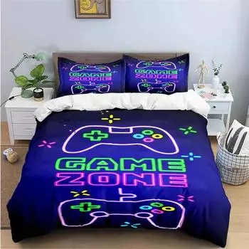 Gamer Controller 3D Print Bedding Sets Exquisite Bed Supplies Set Duvet Cover Bed Comforter Set Bedding Set Luxury Birthday Gift 135X200cm-2pcs