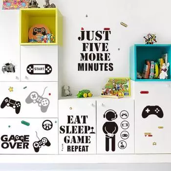 Gamer Stickers Gaming Controller Gamer Wall Sticker Wall Decals Playroom Decor Boys Room Decor 36pcs