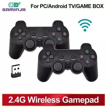 GAMINJA 2.4Ghz беспроводной геймпад без задержки игровой контроллер USB джойстик для ПК Android TV BOX GAME BOX классический внешний дизайн