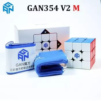 GAN354 V2 M Магнитный 3x3x3 Speed Cube 54 мм Без наклеек 3x3 Magic Cube Puzzle GAN 354 M 3x3 Cubo Magico Детские игрушки для детей