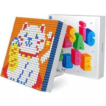 GAN 100 шт. 3x3 Мини Магический Куб Мозаичный Куб Детский и Взрослый День Рождения Головоломка Игрушка Головоломка Куб, (с пластиной)