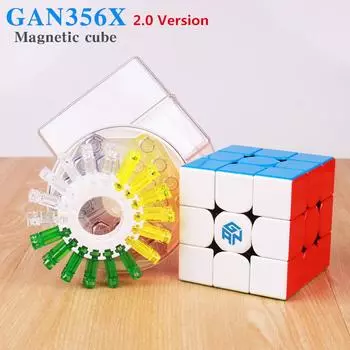 GAN 356 X V2 Магнитные магические кубики 3x3x3 Profissional Gan 356X V2 Скоростные магниты Куб-головоломка Gan356 Cubo Magico Gan Cube