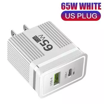 GaN быстрое зарядное устройство USB Type C быстрое зарядное устройство мобильный телефон адаптер для iPhone 15 Samsung Xiaomi PD USB настенные зарядные устройства White US Plug