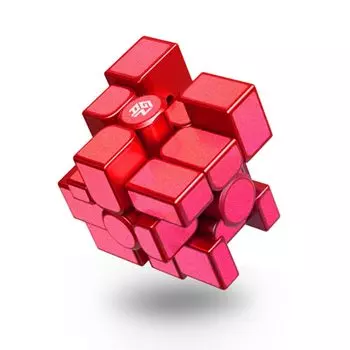 GAN Mirror Cube M Красный официальный магнит Зеркальный красный зеркальный куб M Gun Cube 3x3x3 Магнит Легко вращающийся Magic Cube UV, - Встроенный