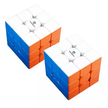 GAN Monster Go MG3 EDU Competition Cube 3x3x3 Magnet Set of 2 Super Smooth Rotation Cube GANCUBE Magnet Edition Competition Quality 3x3 International