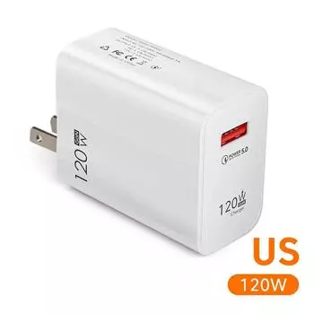GaN USB быстрое зарядное устройство EU/US Plug быстрая зарядка QC5.0 мобильный телефон настенный адаптер для Oneplus Samsung S24 Xiaomi 15 14 дорожное зарядное устройство US Plug
