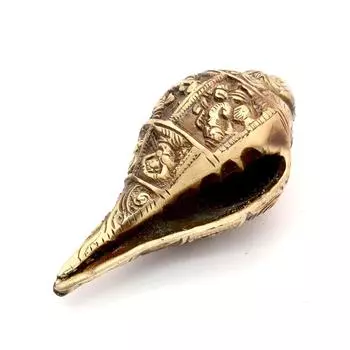 Ганеша резьба латунный Шанкх выставочный образец, привлекательная латунная раковина для храма/дома, Шанкх для декоративных элементов, новый