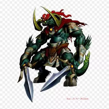 Ganon Ocarina Of Time The Legend Of Ocarina Of Time Ga Утюг на термопереносной печати Виниловые нашивки Наклейка для одежды DIY Аппликации Моющиеся нашивки