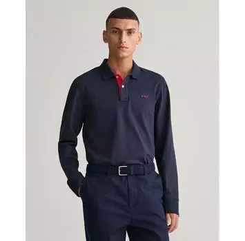 Gant Reg Contrast Rugger поло с длинными рукавами L