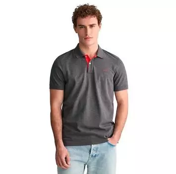 Gant Reg Contrast Rugger поло с короткими рукавами L