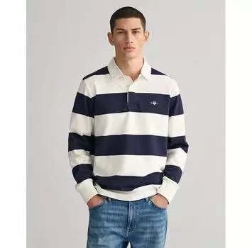 Gant Reg Shield Barstripe Heavy Rugger поло с длинными рукавами L
