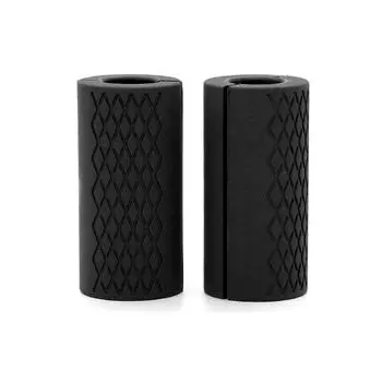 Гантели, толстые ручки для штанги, поддержка для тяжелой атлетики, силиконовая противоскользящая защитная подкладка, оборудование для бодибилдинга и фитнеса YD20-black 1pcs