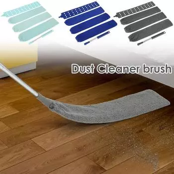 Gap Dust Cleaner Выдвижная щетка для пыли из микрофибры Gap Dust Brush Гибкая длинная плоская щетка для уборки пыли для дивана, кровати и мебели серый