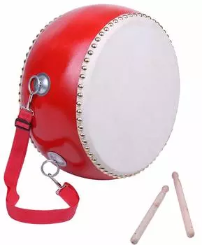 Гарантия бренда Univarc Теперь вы являетесь подлинным ремнем для барабанных палочек Taiko из коровьей кожи с гарантией производителя. Ударный инструмент. Игрушка-барабан. Подарок. красный