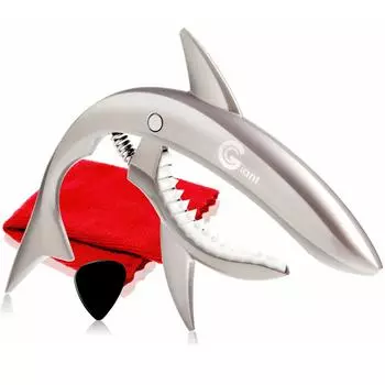 Гарантия на уход за каподастром Phoenix Guitar: ткань/медиатор/производитель Silver One-Touch [тип Shark] Set 4