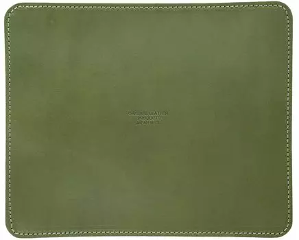 Гарантия возврата качества Khaki F в Японии Коврик для мыши Tochigi Совместим со всеми мышами Оптический большой 180 мм x 220 мм В коробке Сделано в Японии Натуральная кожа