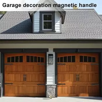 Гаражные дверные петли, ручки, комплект, высокая твердость, сильный магнит, простая установка, универсальная магнитная декоративная фурнитура для гаражных ворот чёрный