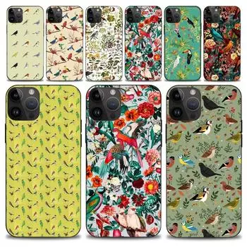 Garden Birds Phone Case iphone15 14 13 12 11 Pro Max Mini X 7 8 Soft Case iPhone13mini