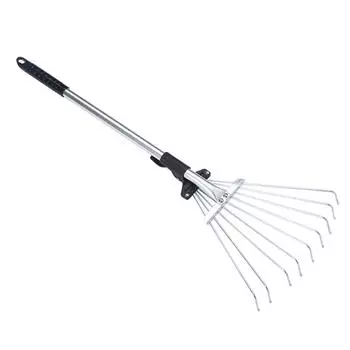 Garden Flower Gardening Rake Lawns Beds for Handle Telescoping Leaf