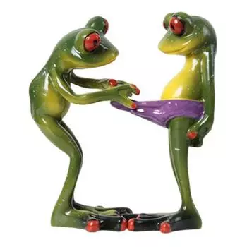 Garden Frog Statue Waiter Flower Bouquet Toilet Frog Figurine Sculpture Indoor Outdoor Home Office Desktop Decoration Ornament C