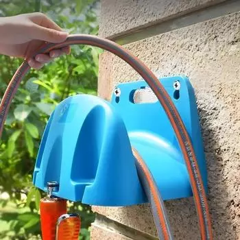 Garden Hose Holder Irrigation Hose Pipe Hanger Plastic Rack Tap Watering Hose Organizer Storage Holder Pipe Winding Frame синий