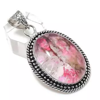 Garden Quartz Gemstone Handmade 925 Sterling Silver Jewelry Pendant 2.01 B1G97