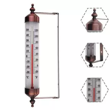 Garden Thermometer Hydrothermograph Measuring Outdoor