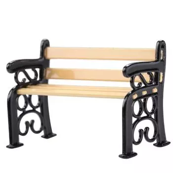 Garden Village Патио Парк Скамейка 1:12 кукольных домиков, миниатюрная мебель, стул, кукла, игрушечный аксессуар