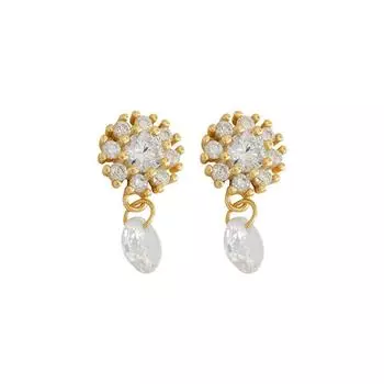 Garland Earrings Round Ring Tassel Japanese High-end Earrings for Female Students New Style