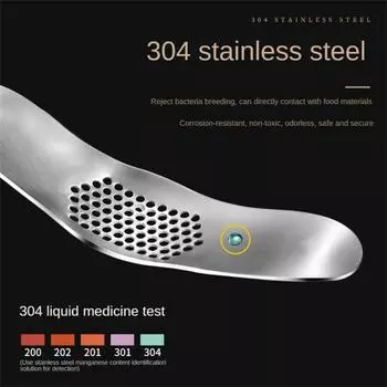 Garlic Press Arc Durable 2 In 1 304 Stainless Steel Ginger Grinder Manual Garlic Press Multifunction Ginger Grater Uniform