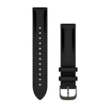 GARMIN Quick Release Band 18 мм, черный сланцевый японский кожаный/матовый [оригинальный продукт]