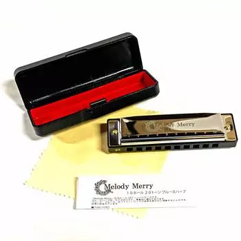 Гармоника Melody Merry 10 отверстий 20 нот блюзовая арфа Гармоника Melody Merry блюзовая арфа MH-100 (Клавиша D)