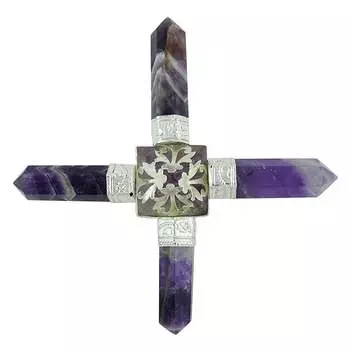 Гармонизируйте Аметистовую Пирамиду Генератор Энергии Фэн Шуй Духовное Исцеление Рейки