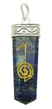 Гармонизируйте камень лазурита, плоский кулон, Рейки, исцеляющий кристалл, чакра, балансирующая терапия, символ, духовный