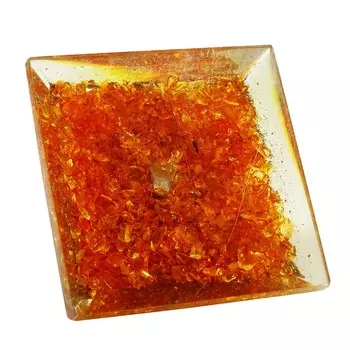 Гармонизируйте красный авантюрин Orgone Pyramid Healing Crystal с медным символом чакры EMF Protection Meditaton Yoga Energy Generator Birthday