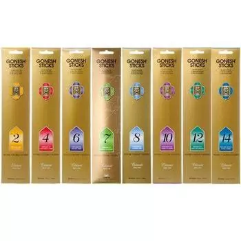Garnesh GONESH Incense Stick Classic Set of 8 with 8 scents to enjoy