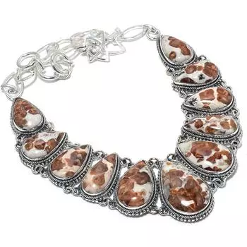 Гранат в известняке драгоценный камень серебряное ювелирное ожерелье ручной работы 925 пробы 18 дюймов JCN484-385