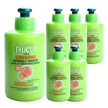 Garnier Fructis Sleek & Shine Intensely Smooth несмываемый крем-кондиционер, 300 мл, 6 шт.