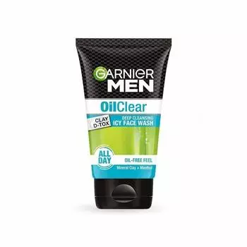 Garnier Men Face Wash Controls Skin Oil Balance Oil Clear Clay D-Tox 2 x 150 г (пакет из 2), 1 шт., 2 шт.