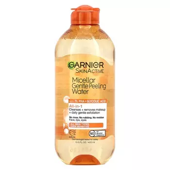 Garnier, SkinActive, мицеллярная мягкая пилинг-вода, 400 мл (13,5 жидких унций)